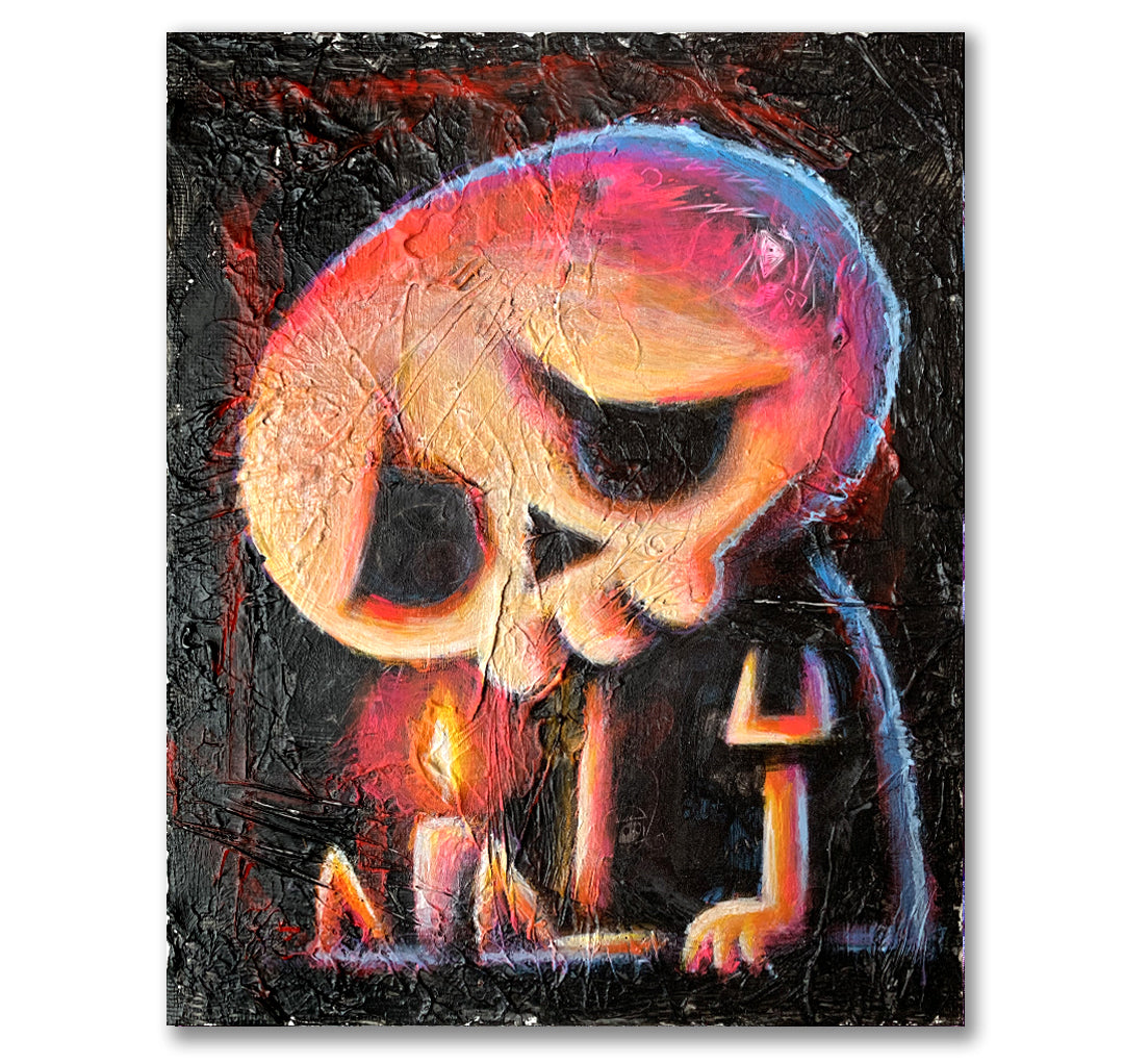 Akumu Ink art, goth art, skull art, 