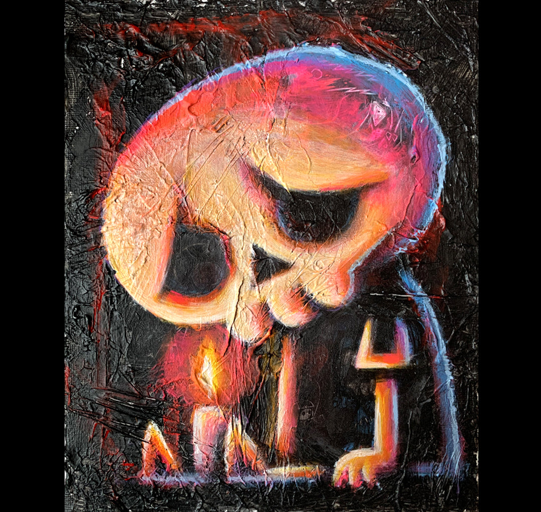 Akumu Ink art, goth art, skull art, 