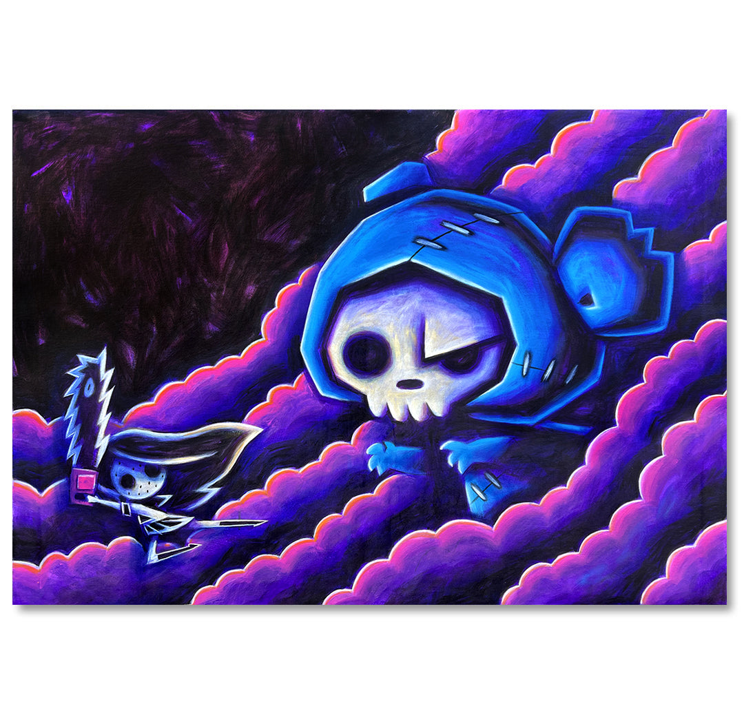 Akumu Ink art, goth art, skull art, 