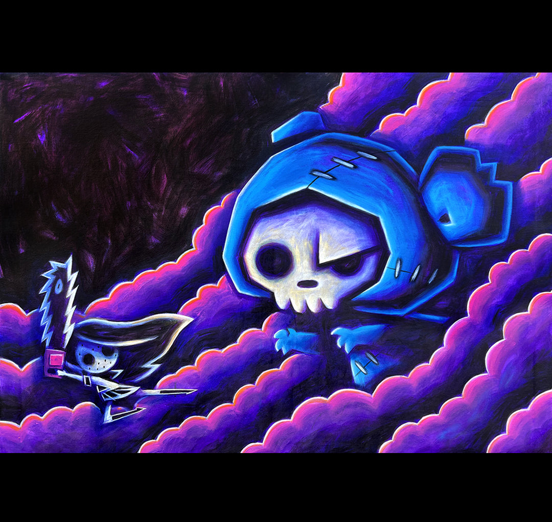 Akumu Ink art, goth art, skull art, 