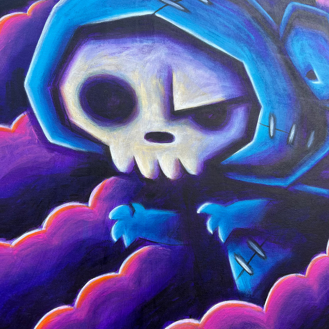 Akumu Ink art, goth art, skull art, 