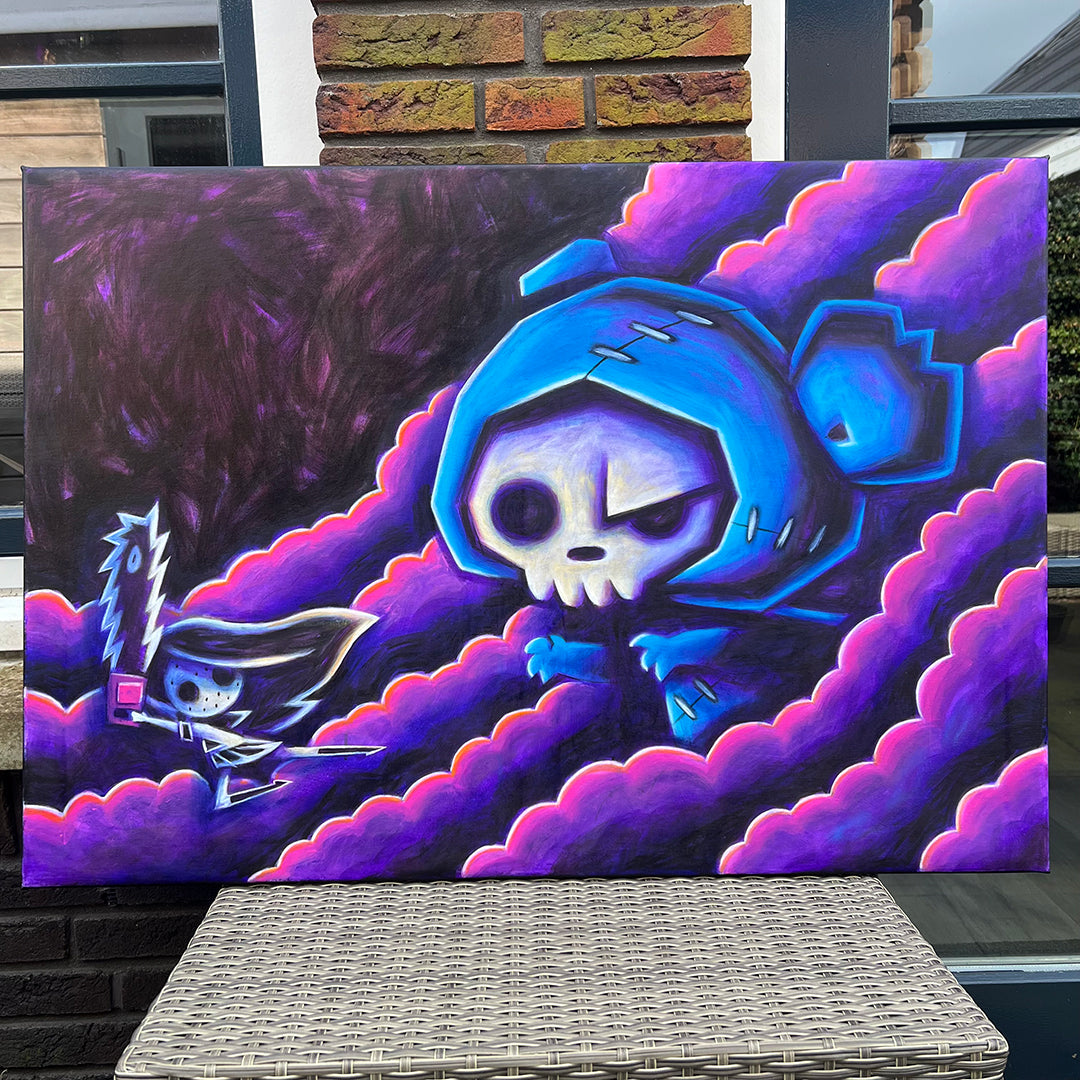 Akumu Ink art, goth art, skull art, 