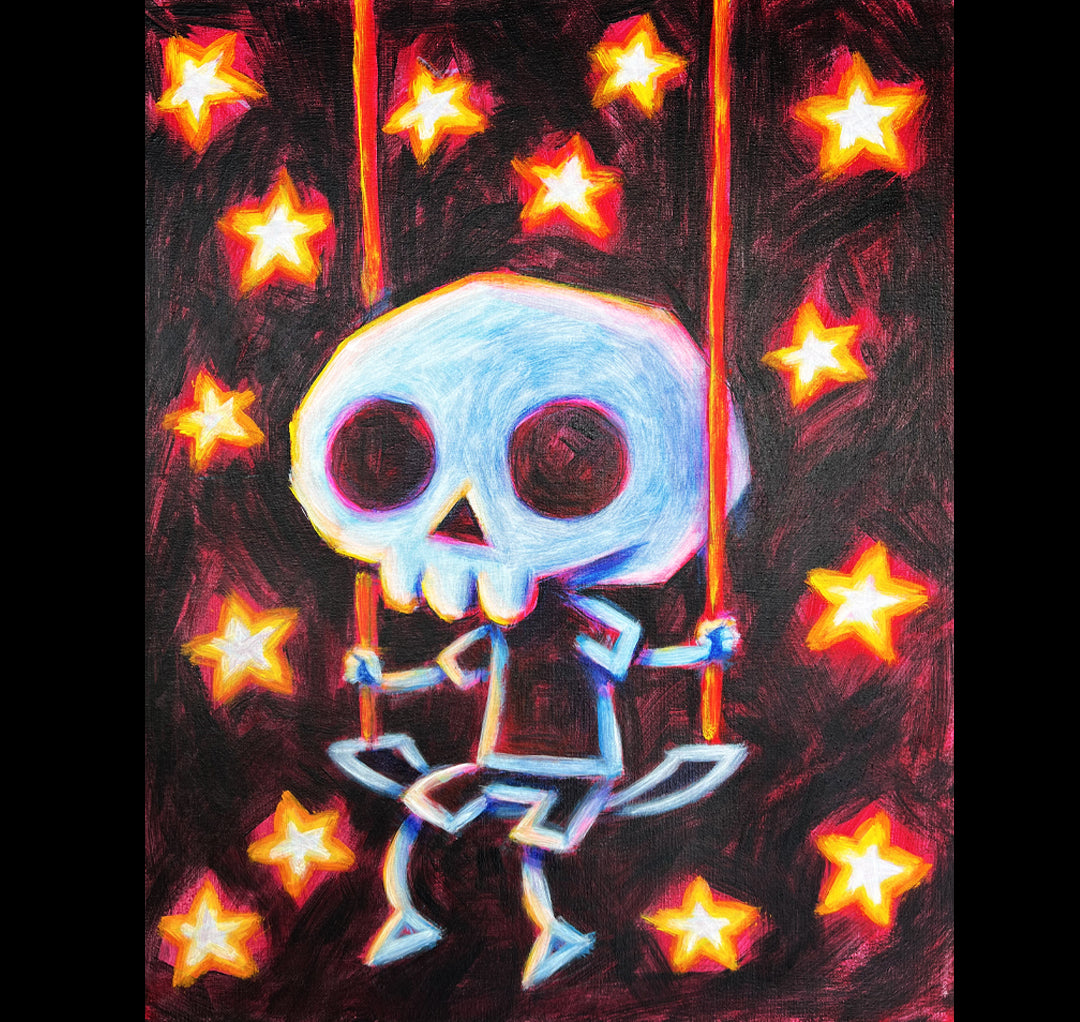 Akumu Ink art, goth art, skull art, 