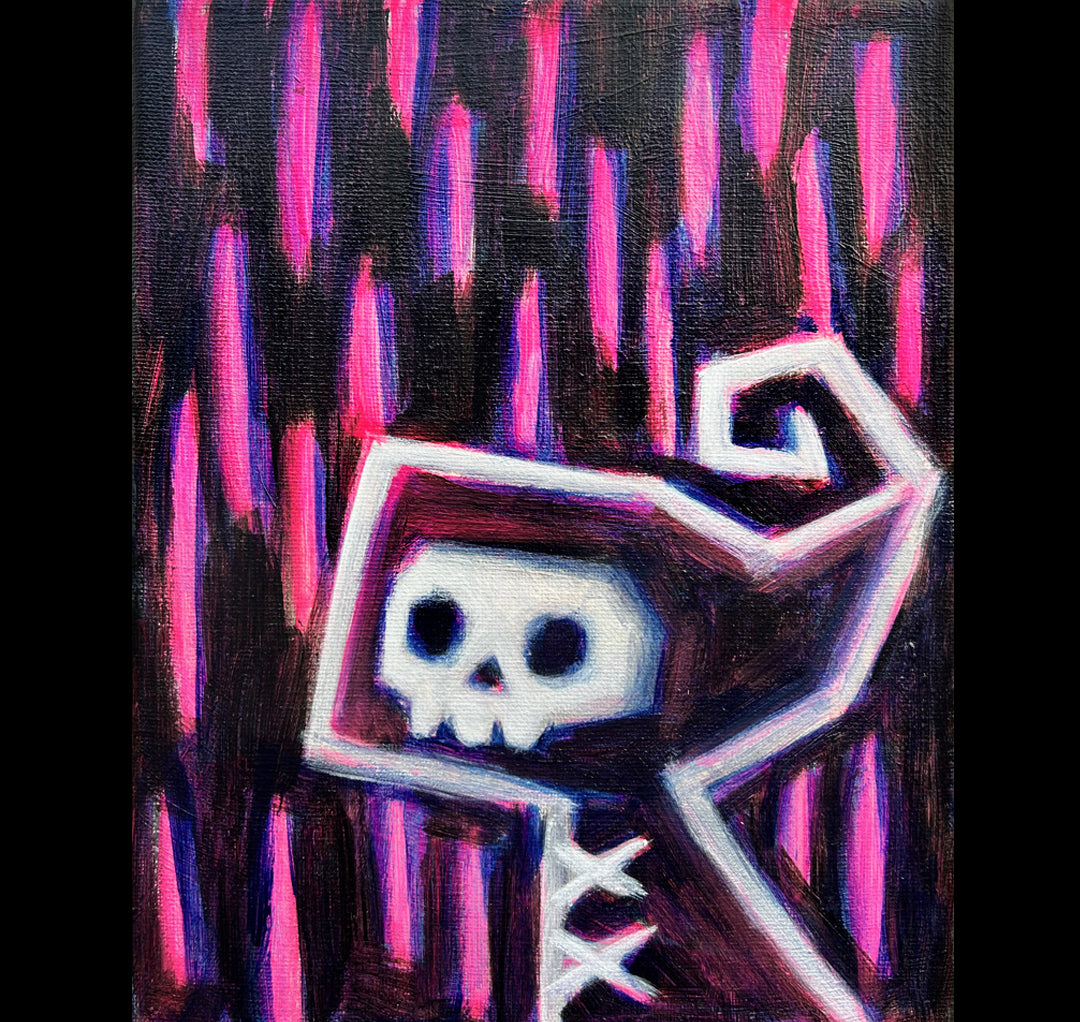 Akumu Ink art, goth art, skull art, 