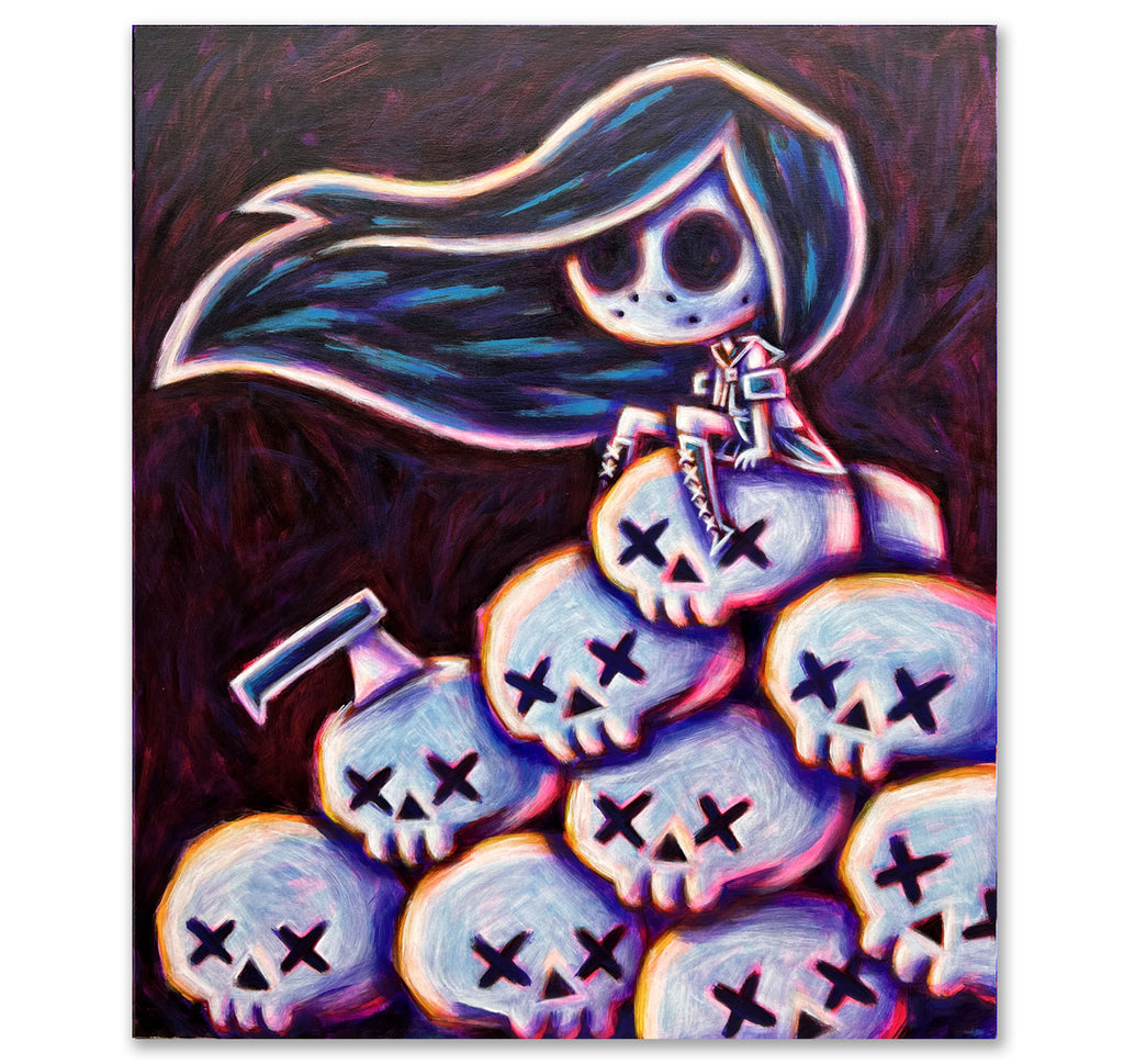 Akumu Ink art, goth art, skull art, 