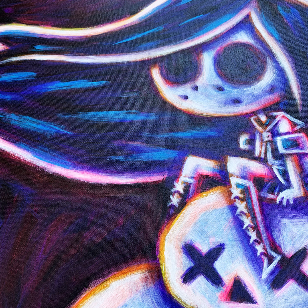 Akumu Ink art, goth art, skull art, 