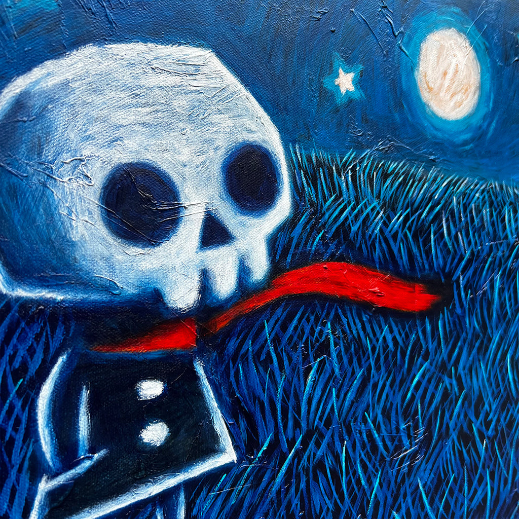 The Quiet Night 40x50cm Painted Canvas – gothic art by Akumu Ink, alt fashion art from Akumu Ink Clothing