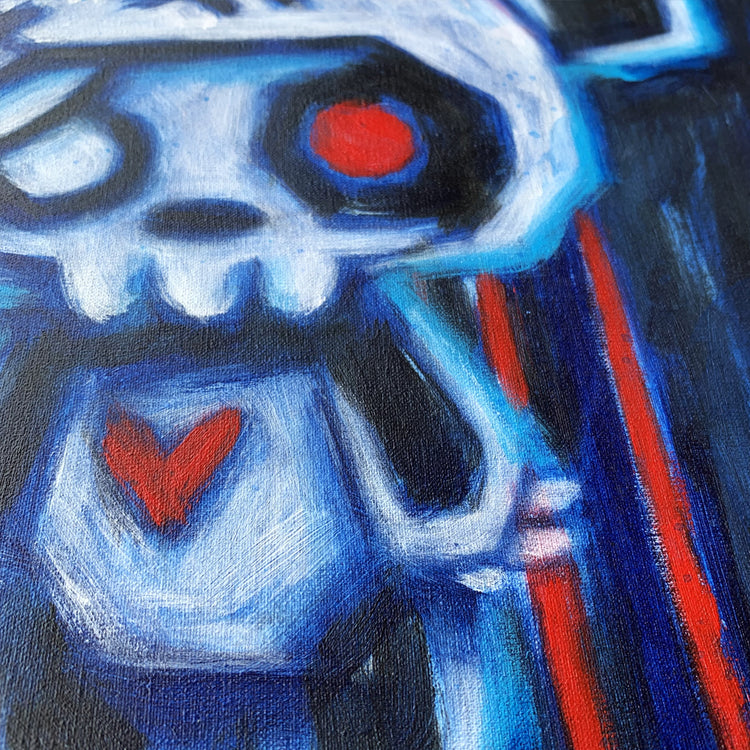 Akumu Ink art, goth art, skull art, 