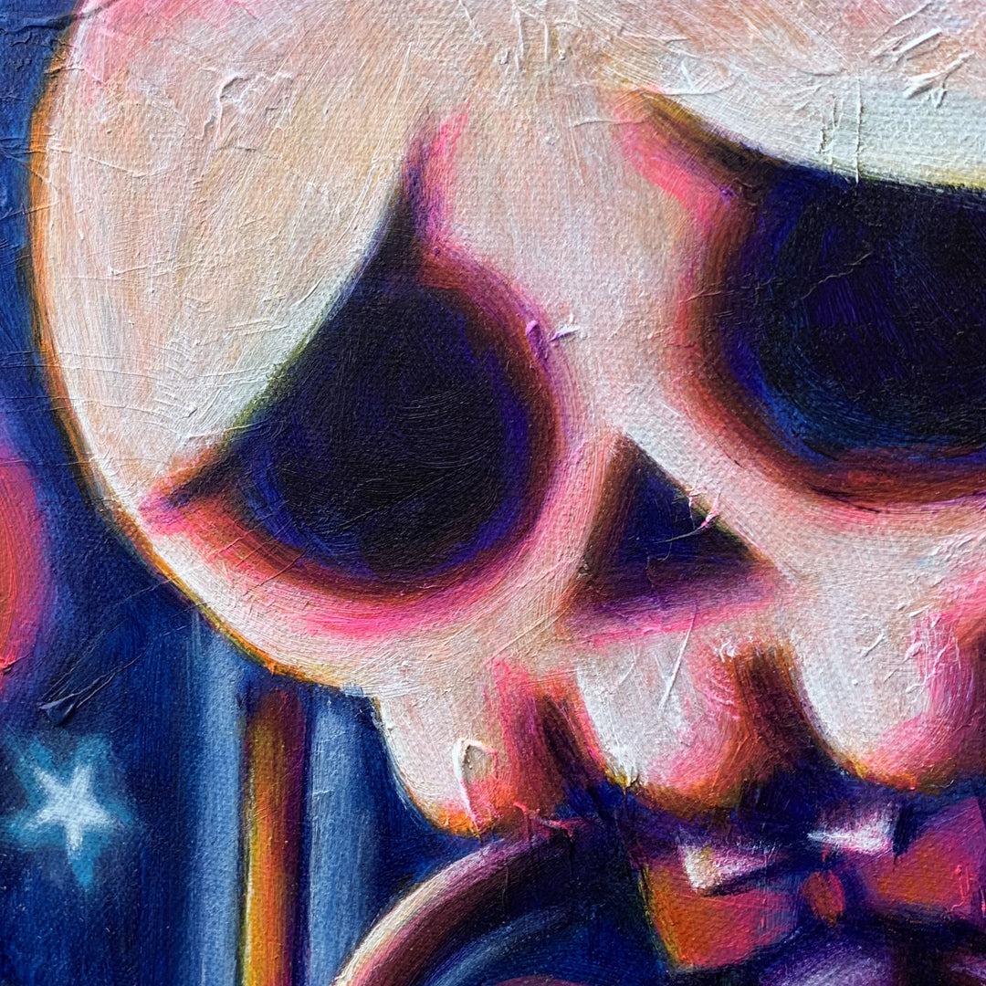 Seeking Warmth 40x50cm Painted Canvas