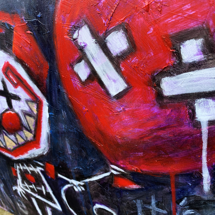 It's All A Joke 50x60cm Painted Canvas – gothic art by Akumu Ink, alt fashion art from Akumu Ink Clothing