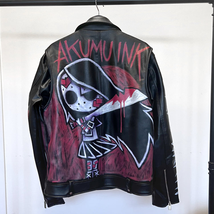 Tokyo Wrath Hand-Painted Jacket – gothic  by Akumu Ink Clothing, alt fashion art from Akumu Ink Clothing
