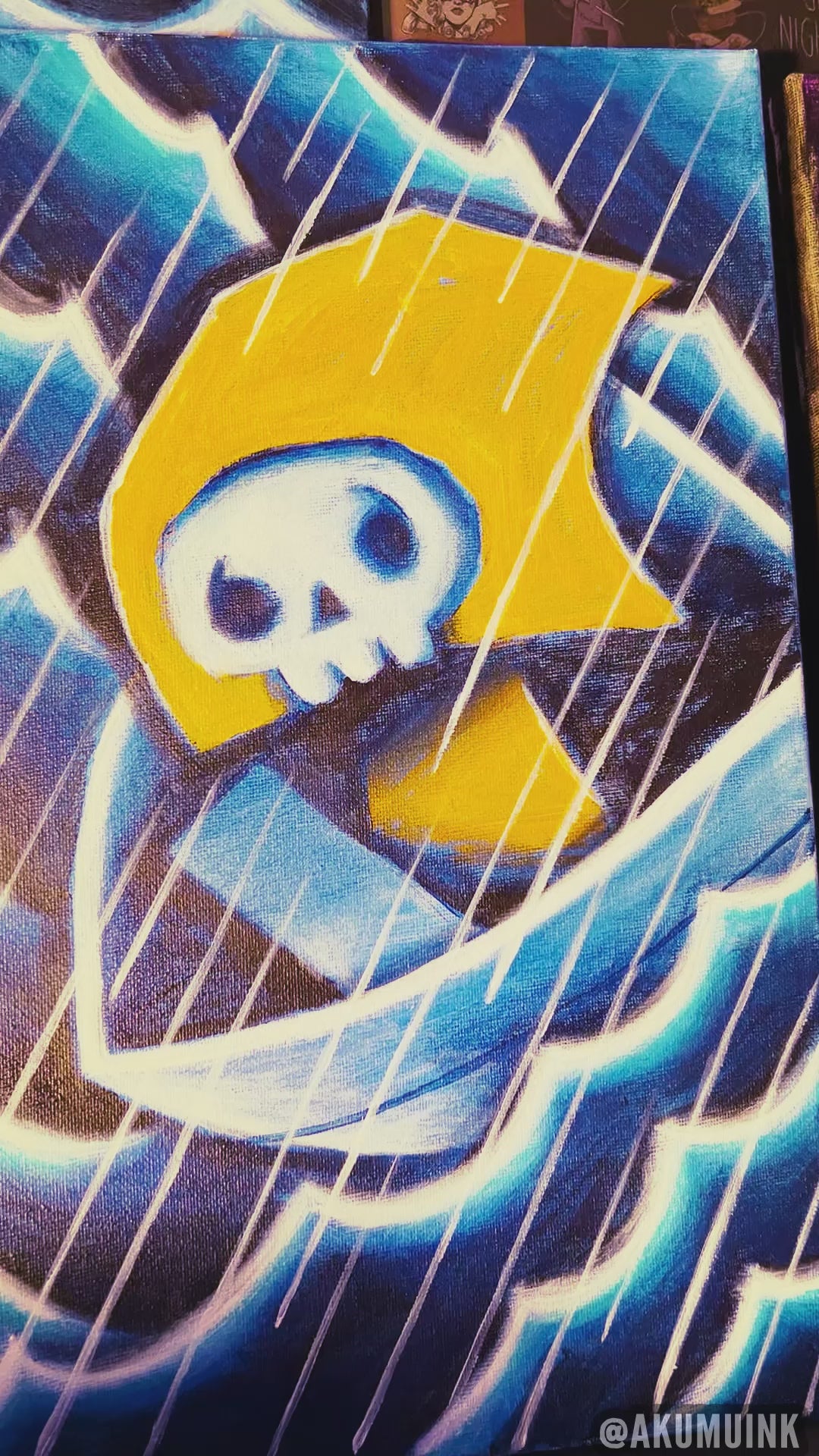 Adrift to the Unknown #2 27.5x36cm Painted Canvas