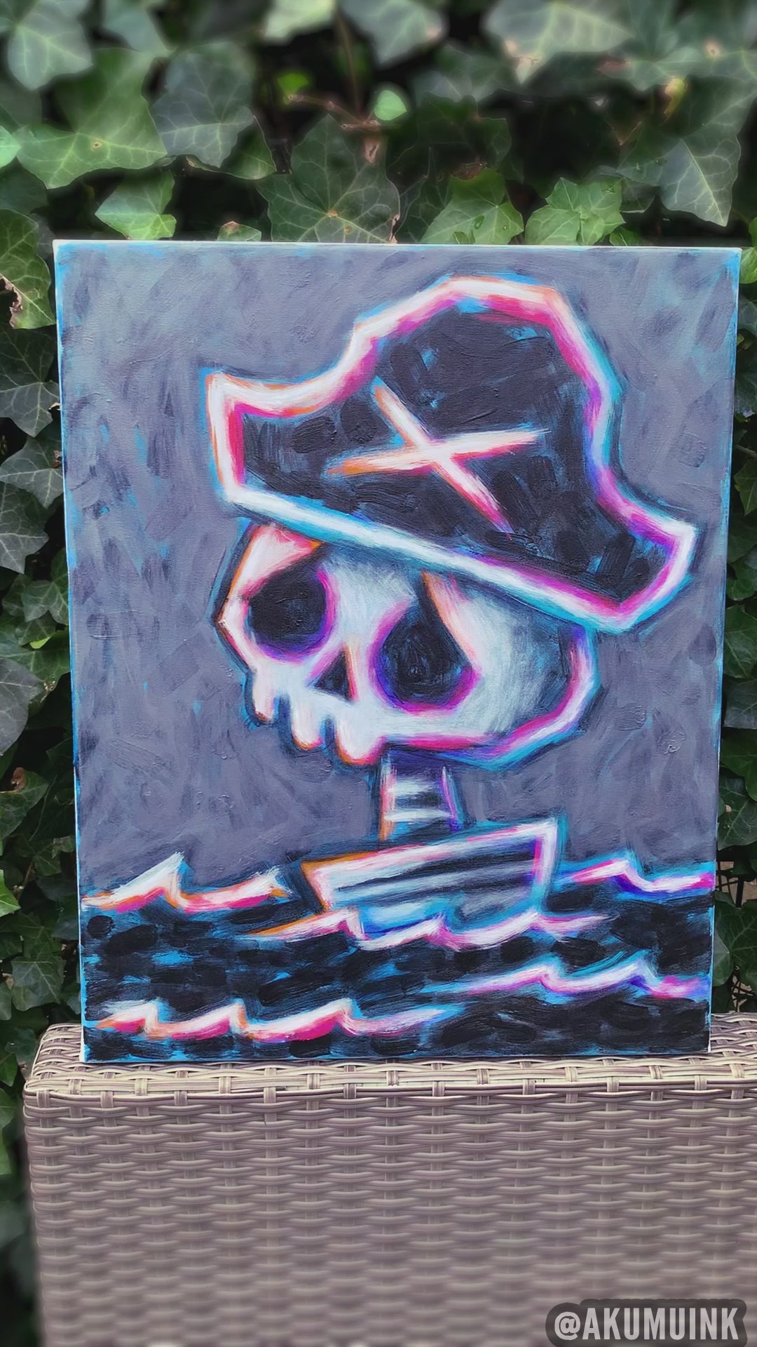 Alone at Sea 40x50cm Painted Canvas