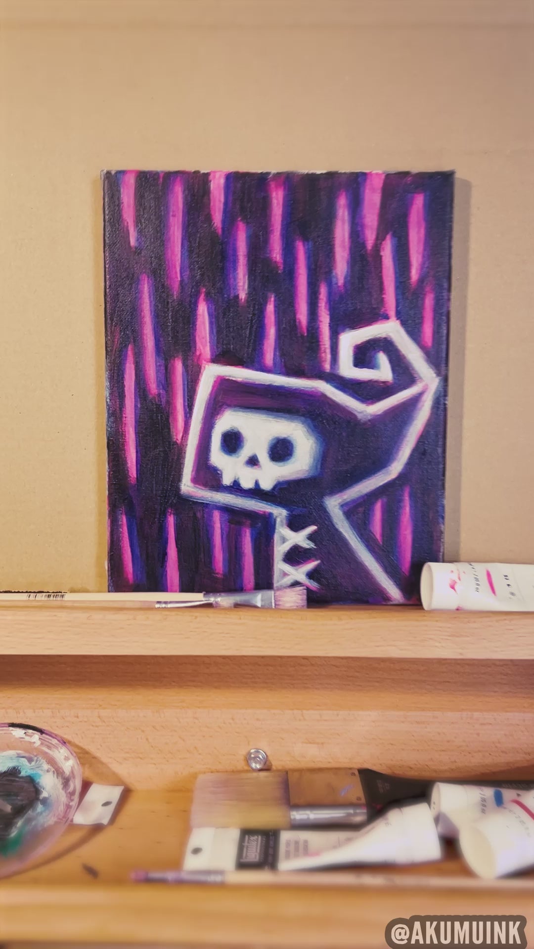 2024 Death in the Rain Painted Canvas