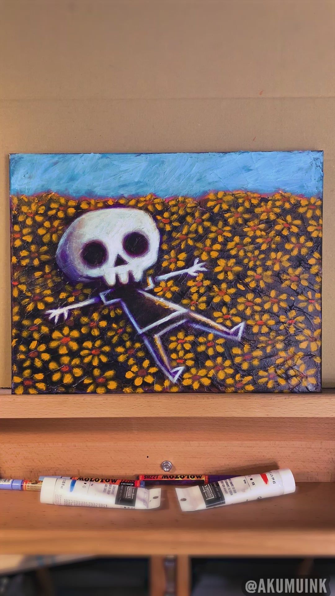 Leave Me Here (to Die) 36x27.5cm Painted Canvas