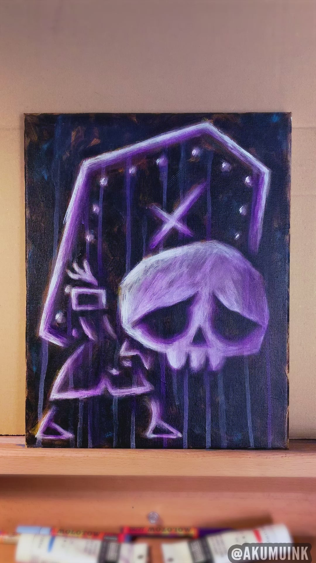 Undertaker 27.5x36cm Painted Canvas