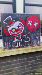 Auf dem Heimweg 50x60cm Bemalte Leinwand