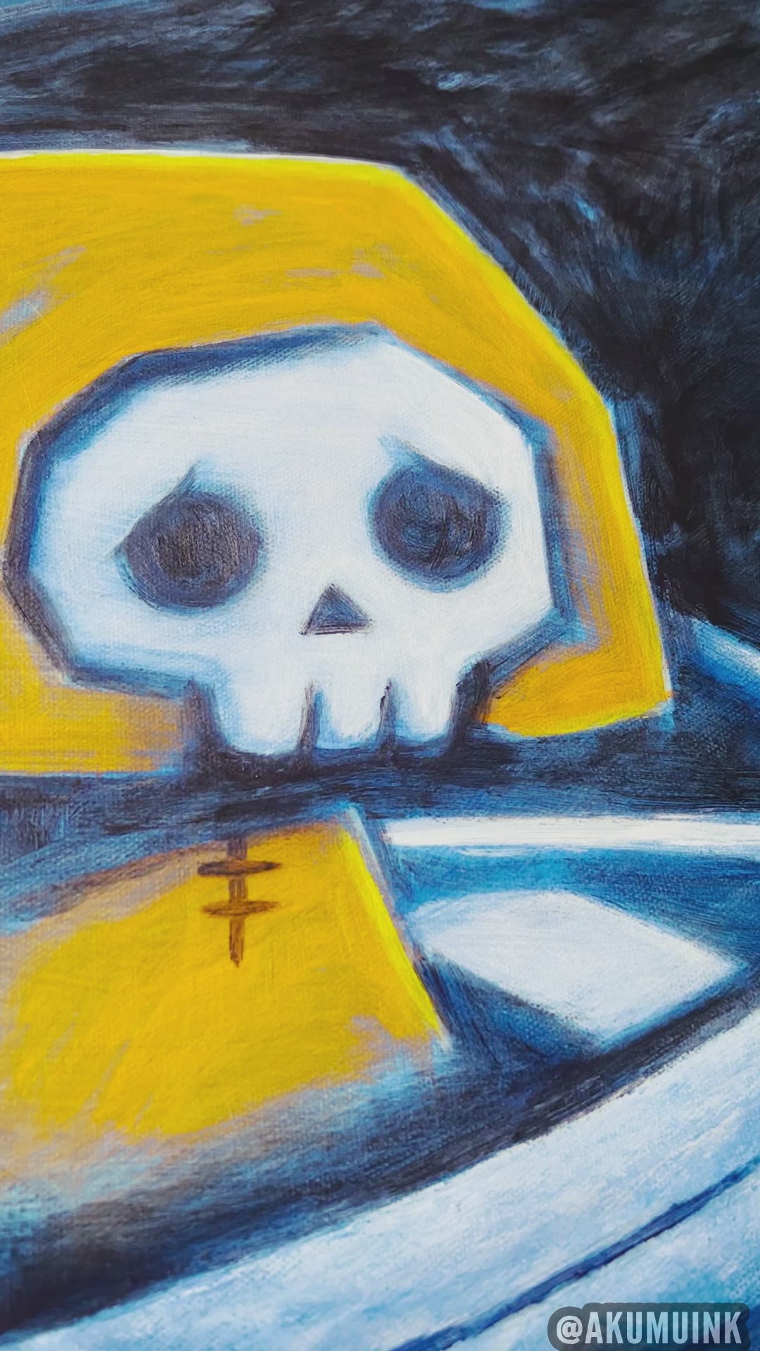 Adrift to the Unknown 70x100cm Painted Canvas
