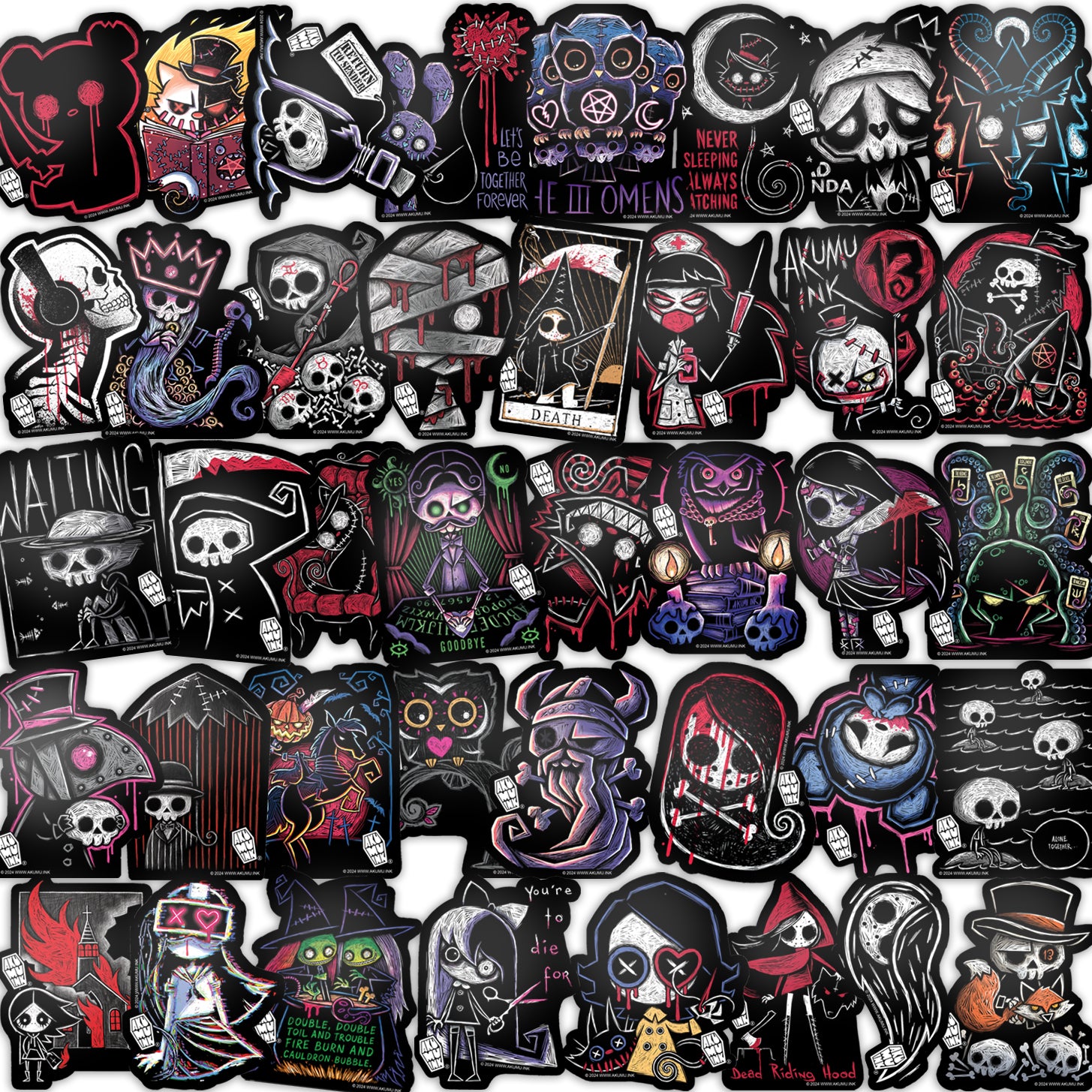 Akumu Ink Accessories, goth Accessories, skull Accessories, 