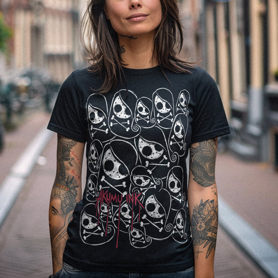 Akumu Ink Women Shirts, goth Women Shirts, skull Women Shirts, 