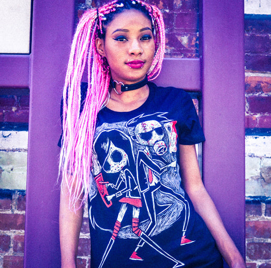 Akumu Ink goth Women Shirts, skull Women Shirts, 