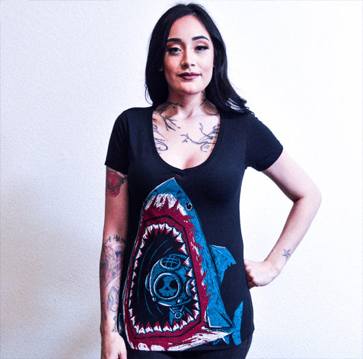 Akumu Ink goth Women Shirts, skull Women Shirts, 