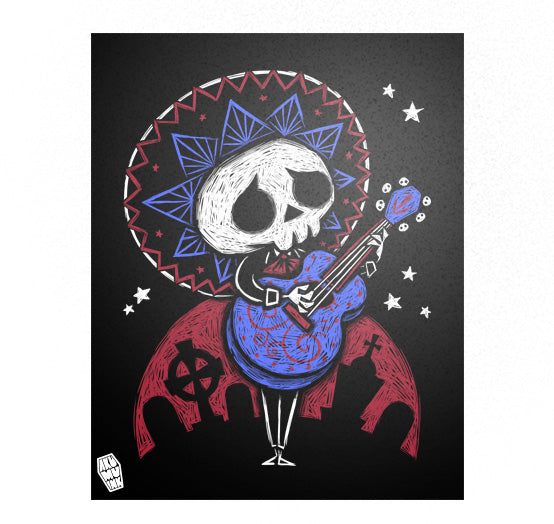 Akumu Ink art, goth art, skull art, 