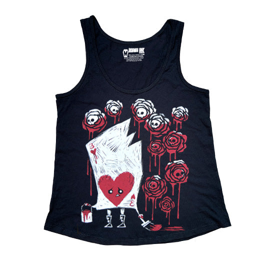 Painting The Roses With Blood Women Tanktop, Women Shirts, Akumu ink, goth, emo