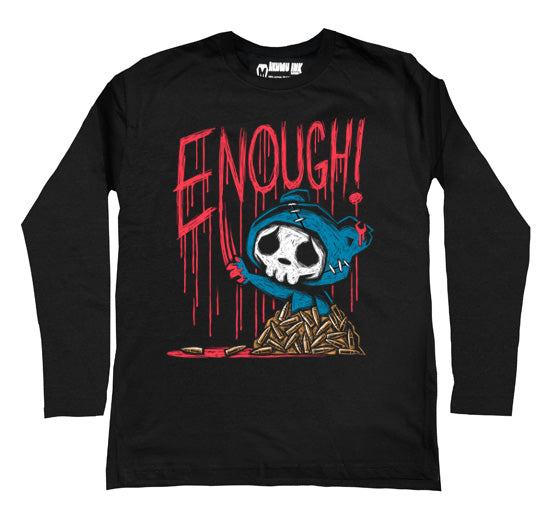 ENOUGH! Men Long Sleeve Tshirt, Men Shirts, Akumu ink, goth, emo