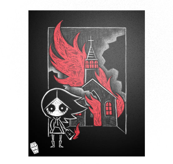 Akumu Ink art, goth art, skull art, 