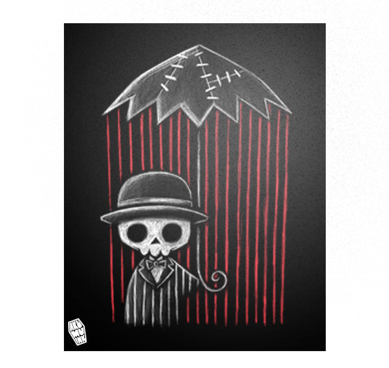 Akumu Ink art, goth art, skull art, 