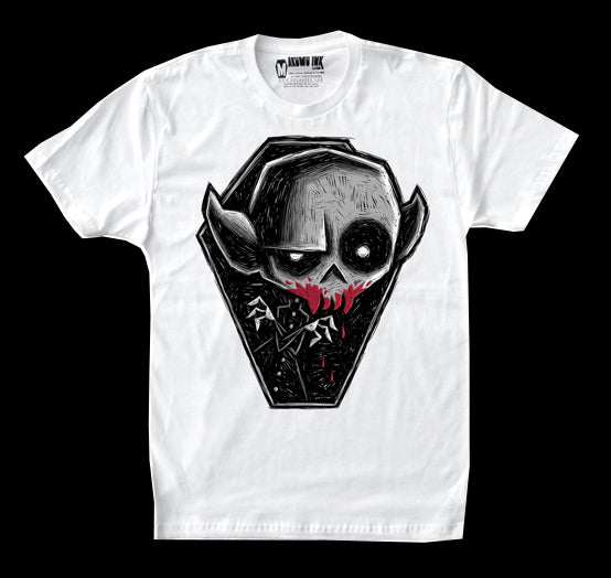 Blood Thirst Men White Tshirt, Men Shirts, Akumu ink, goth, emo