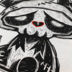 Sad Panda Women White Tshirt, Women Shirts, Akumu ink, goth, emo