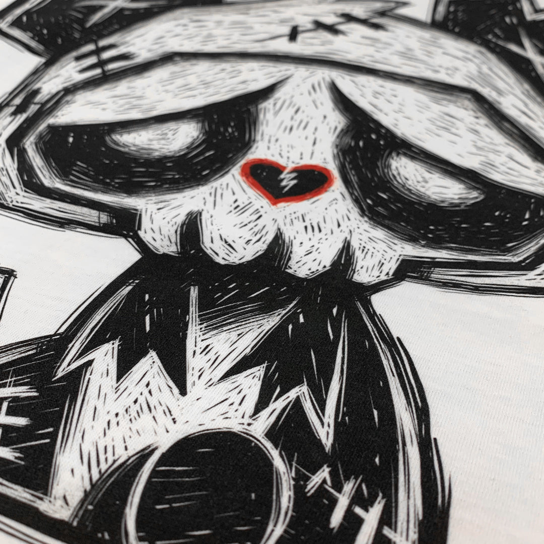 Sad Panda Women White Tshirt, Women Shirts, Akumu ink, goth, emo