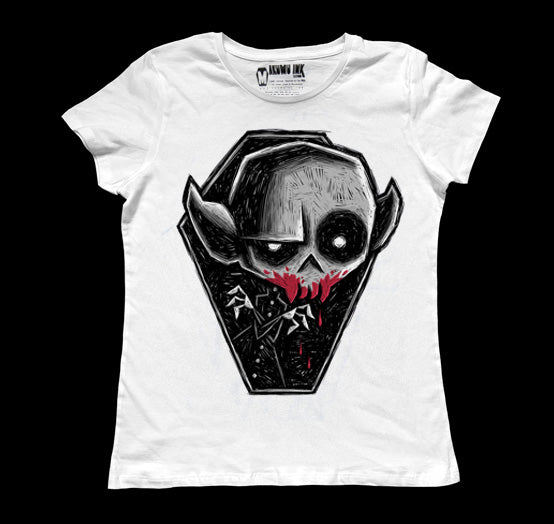 Blood Thirst Women White Tshirt, Women Shirts, Akumu ink, goth, emo
