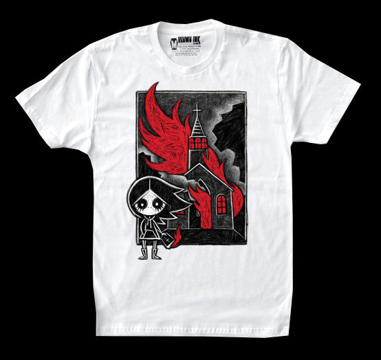 The Prophecy Men White Tshirt, Men Shirts, Akumu ink, goth, emo