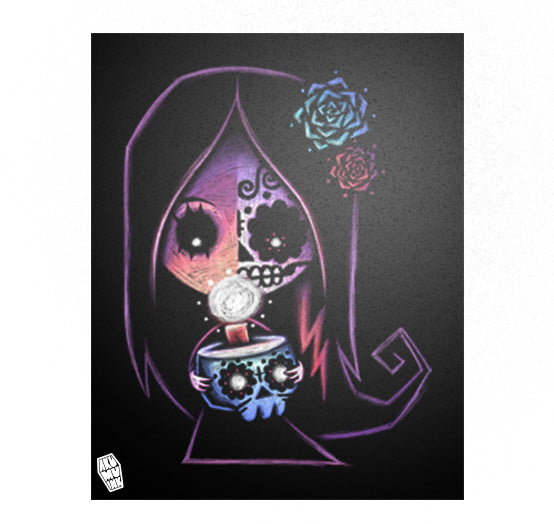 Akumu Ink art, goth art, skull art, 