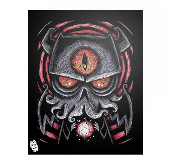 Akumu Ink art, goth art, skull art, 