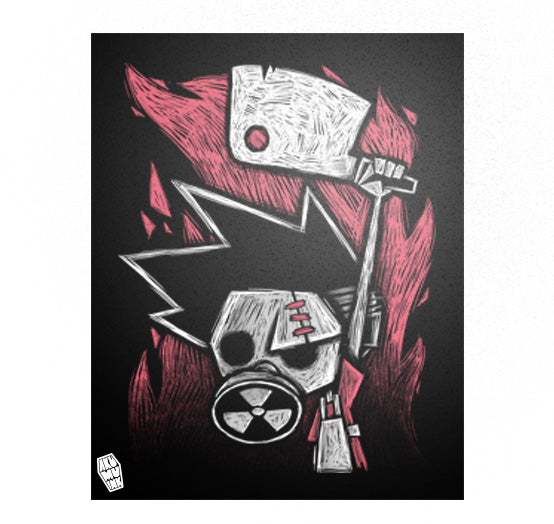 Akumu Ink art, goth art, skull art, 