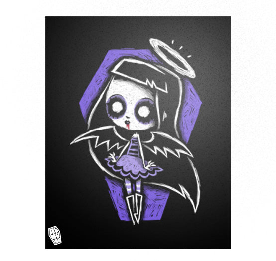 Akumu Ink art, goth art, skull art, 