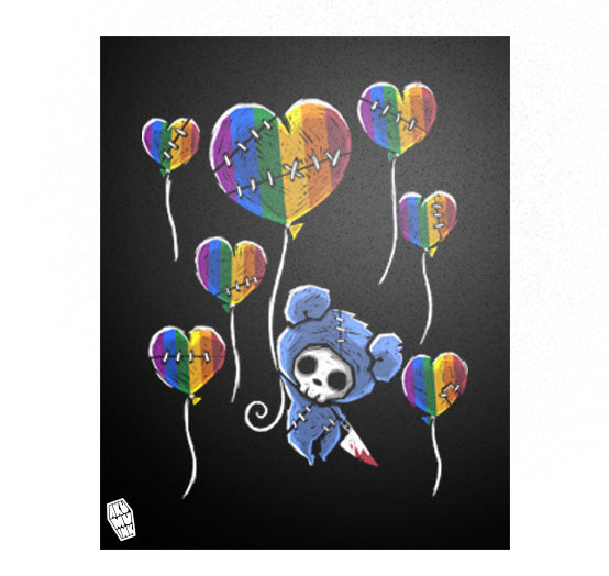 Akumu Ink art, goth art, skull art, 