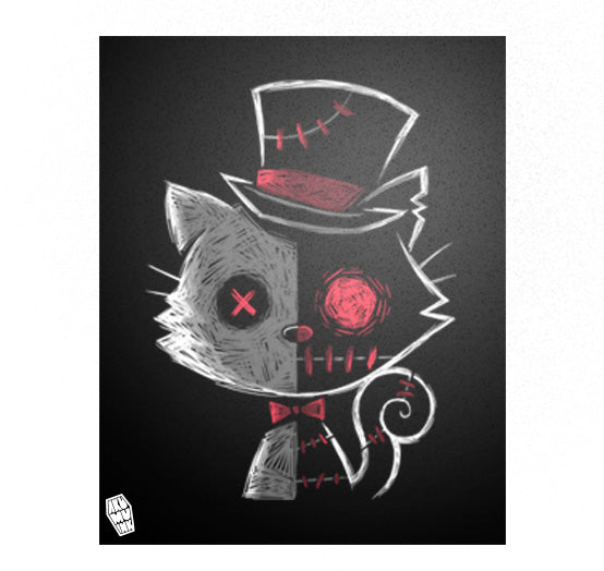 Akumu Ink art, goth art, skull art, 