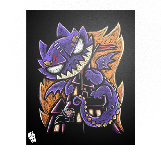 Akumu Ink art, goth art, skull art, 