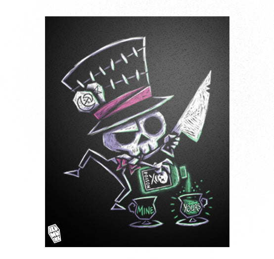 Akumu Ink art, goth art, skull art, 