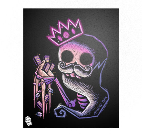 Akumu Ink art, goth art, skull art, 
