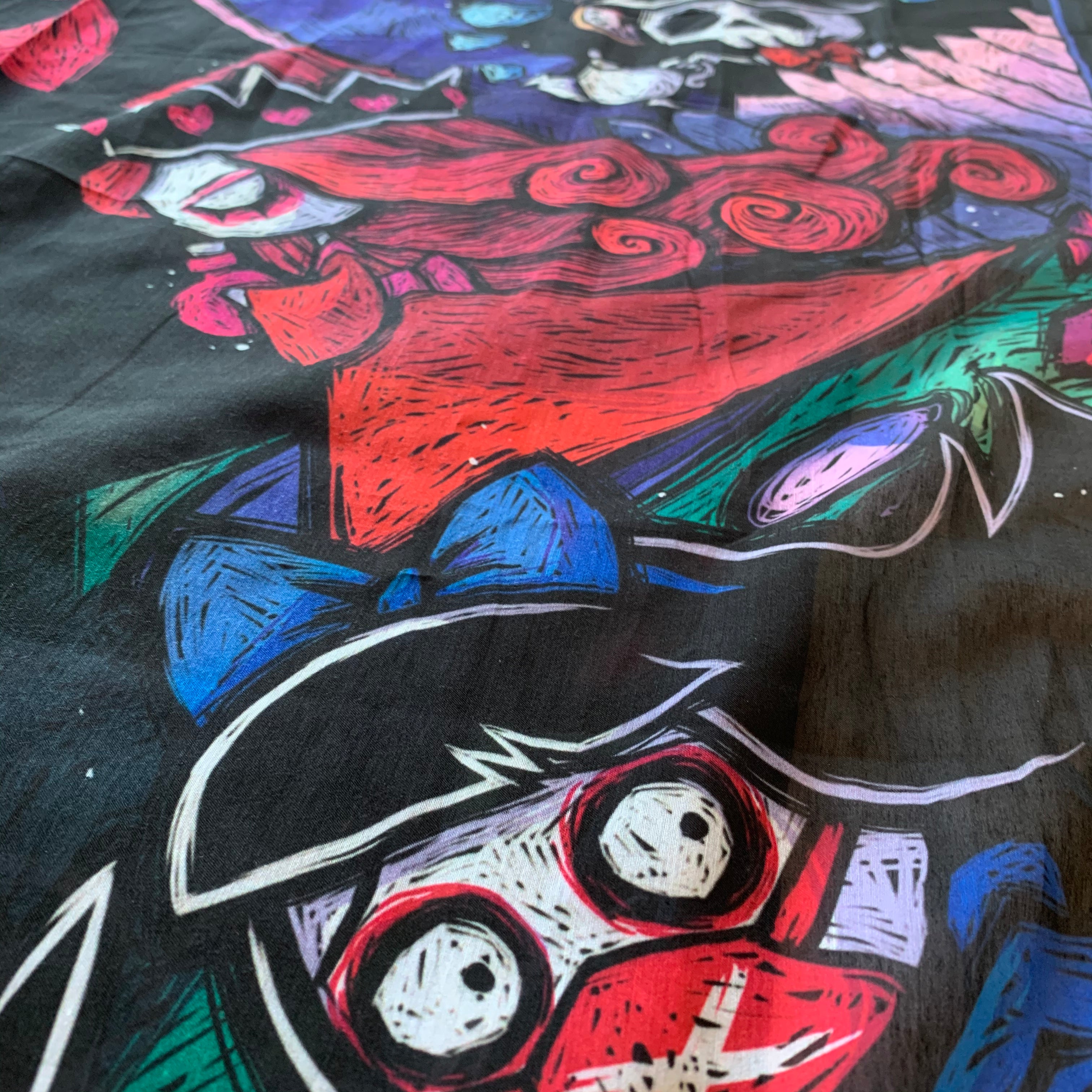 40"x40" Alice and the Clock Tree Sheer Silky Scarf, Accessories, Akumu ink, goth, emo