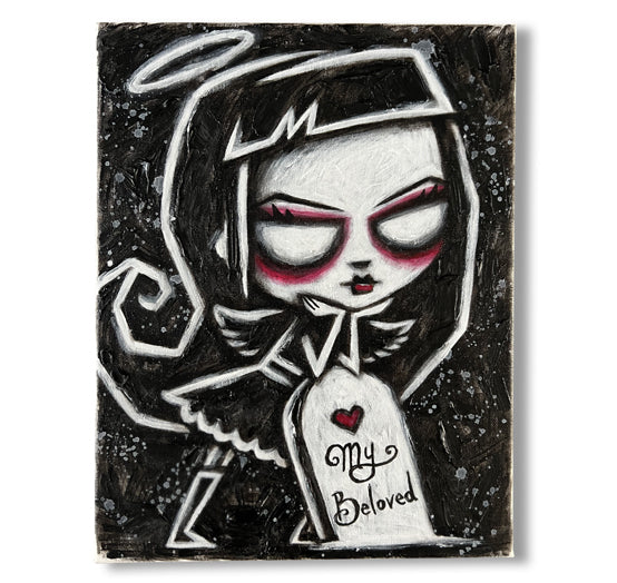 Akumu Ink art, goth art, skull art, 