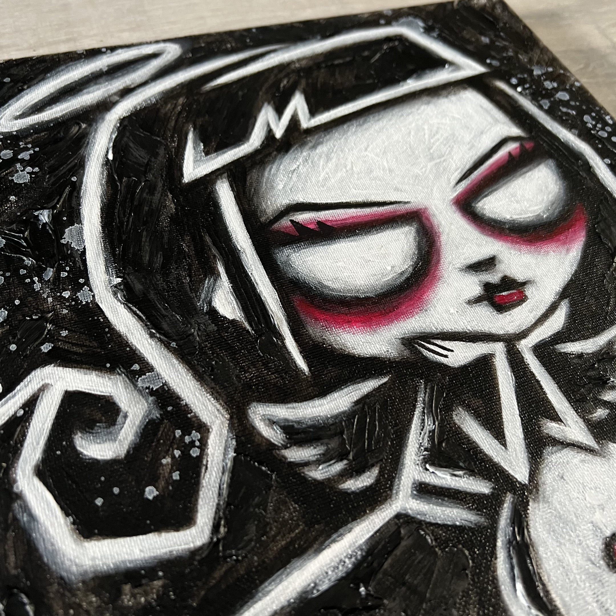 Akumu Ink art, goth art, skull art, 