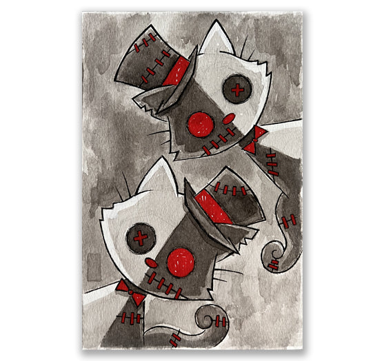 Akumu Ink art, goth art, skull art, 