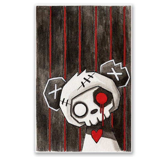 Akumu Ink art, goth art, skull art, 